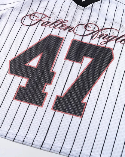Pinstripe Number Mesh Jersey | LCDEGO Streetwear
