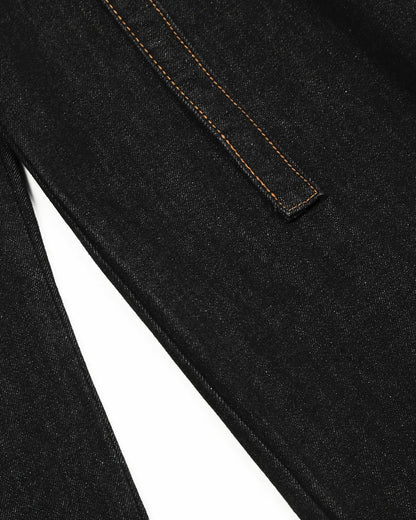 Contrast Stitch Raw Baggy Jeans | LCDEGO Streetwear