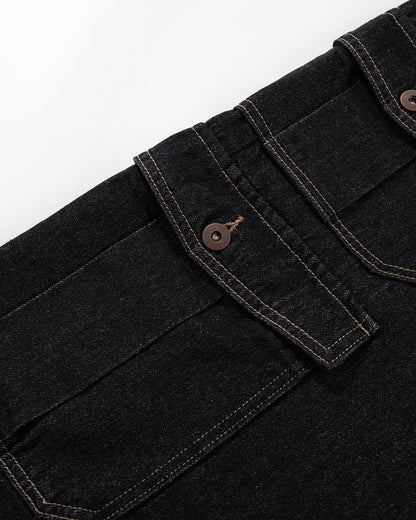 Raw Denim Longline Cargo Jorts | LCDEGO Streetwear