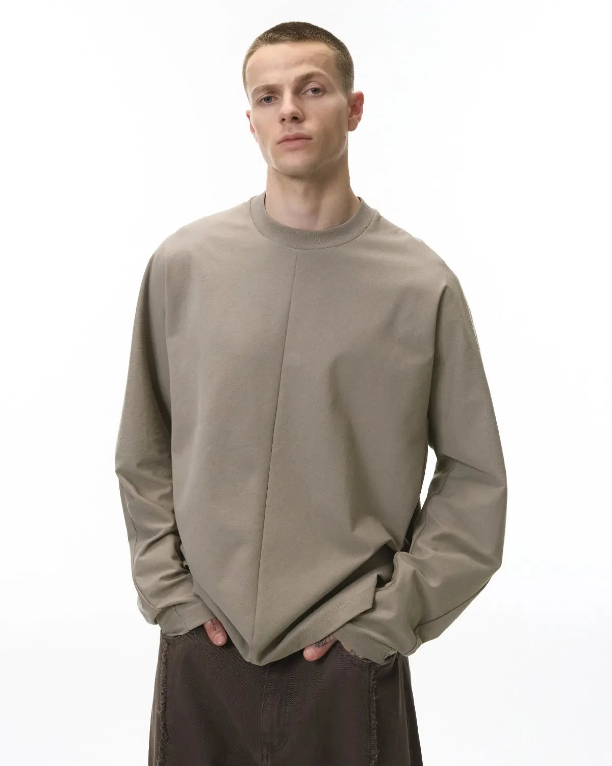 Stitching Oversized Long Sleeve Tees | LCDEGO Streetwear