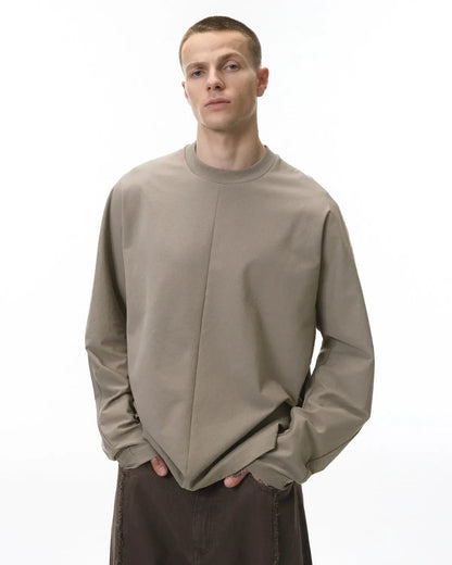 Stitching Oversized Long Sleeve Tees | LCDEGO Streetwear