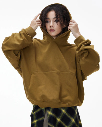 Blank Boxy Fit French Terry Hoodies | LCDEGO Streetwear