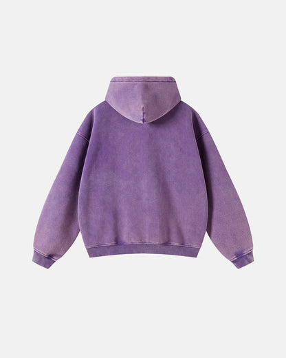 LCDEGO Vintage Washed Zip Up Hoodie