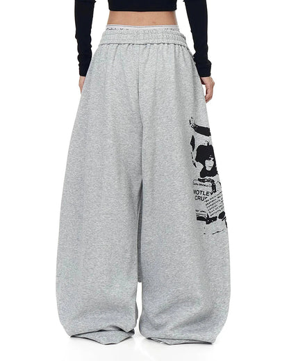 Graphic Printing Baggy Sweatpants | LCDEGO Streetwear