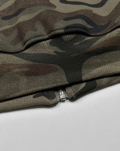 69 Applique Embroidery Camo Zip Up Hoodie | LCDEGO Streetwear