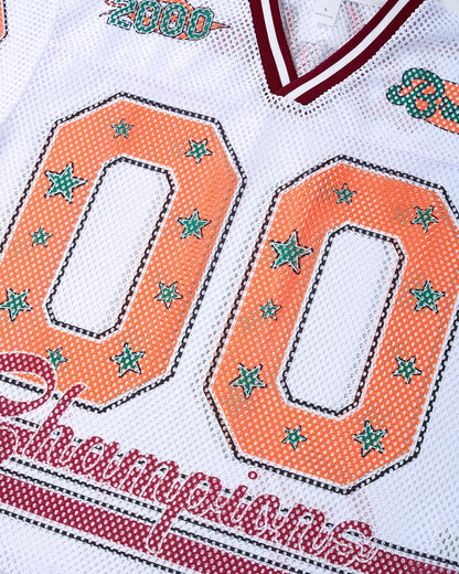 Star Graphic Mesh Football Jersey | LCDEGO Streetwear
