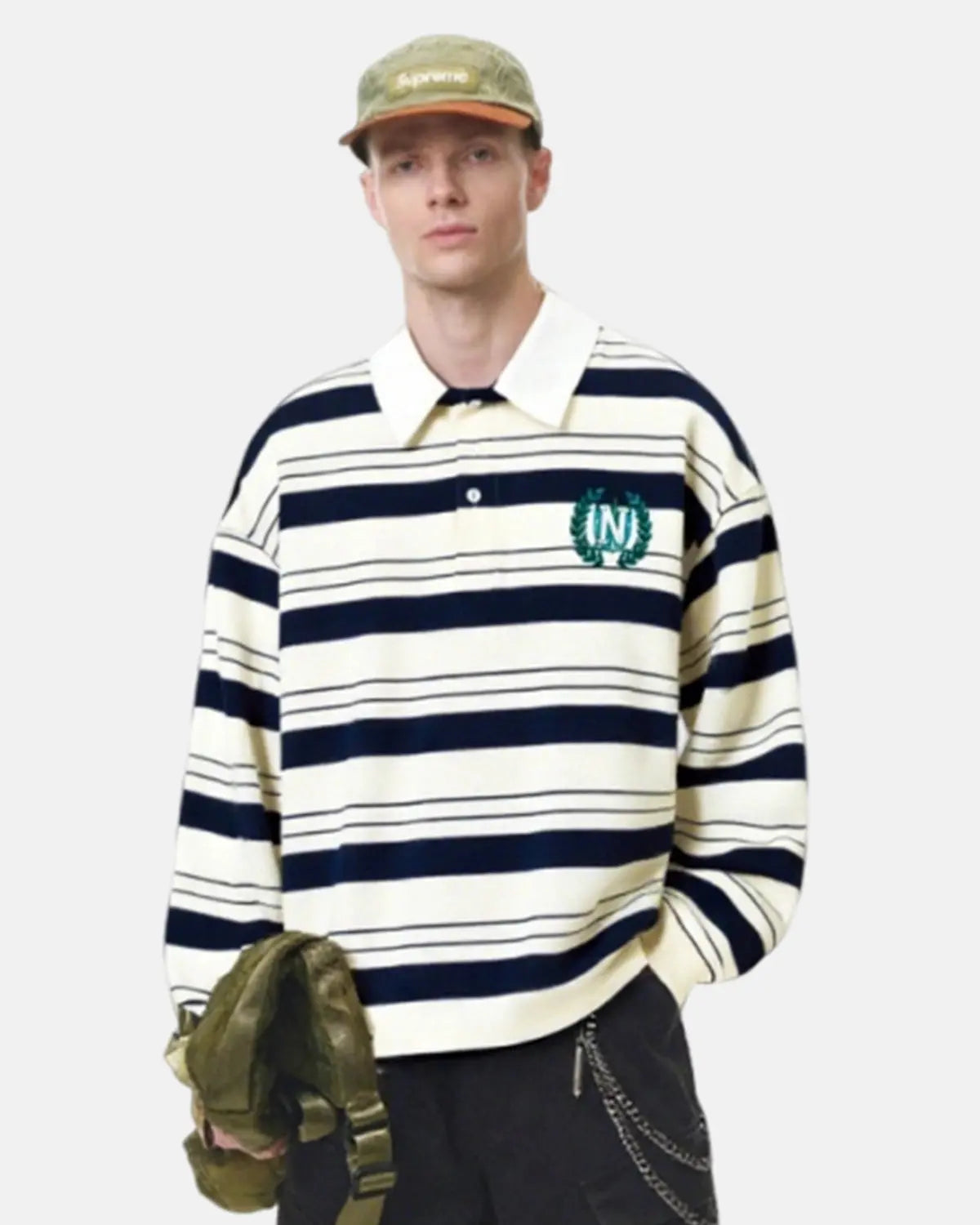 Striped Rugby Polo Shirt | LCDEGO Streetwear