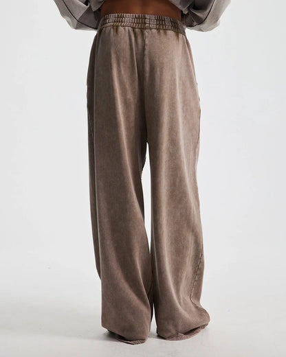 Straight Leg Acid Wash Sweatpant | LCDEGO Streetwear