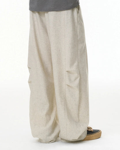 Cotton Linen Wide-leg Pants | LCDEGO Streetwear