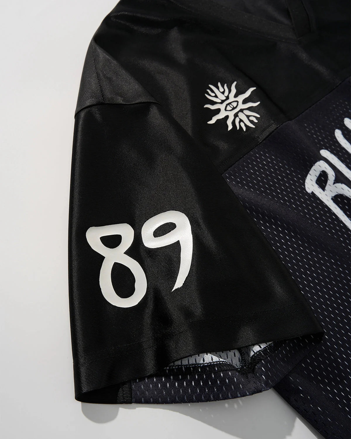 V-Neck Mesh Patchwork Jersey Tee | LCDEGO Streetwear