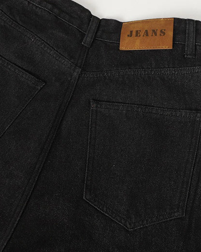 Heavyweight Baggy Raw Wide-Leg Jeans | LCDEGO Streetwear