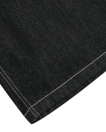 Contrast Stitching Raw Cargo Jorts | LCDEGO Streetwear