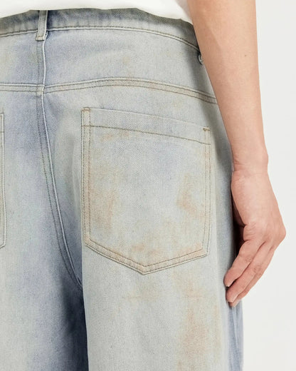 Mud Washed Baggy Jeans | LCDEGO Streetwear