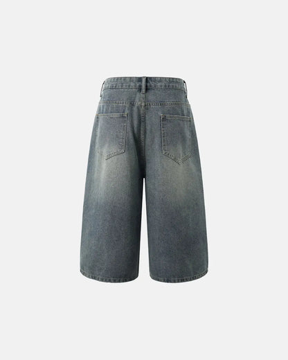 Washed Baggy Longline Jorts | LCDEGO Streetwear