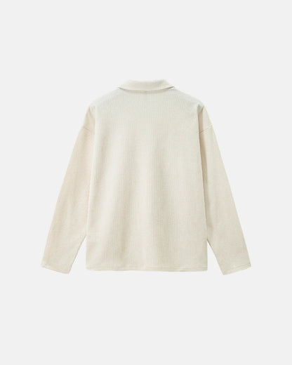 Waffle Long Sleeve Polo Shirts | LCDEGO Streetwear