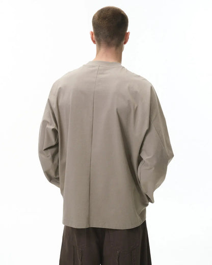 Stitching Oversized Long Sleeve Tees | LCDEGO Streetwear