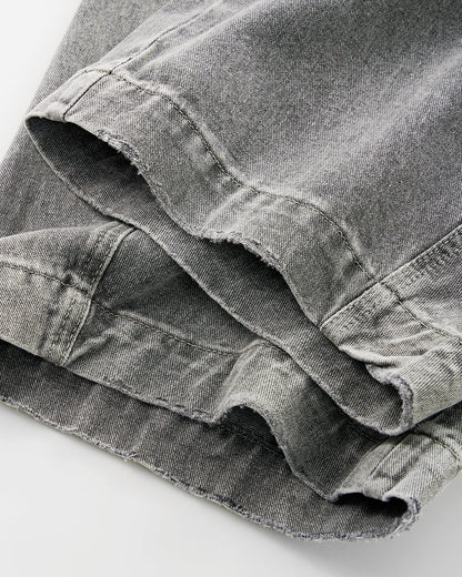 Spider Graphic Rhinestone Barrel Jeans | LCDEGO Streetewear