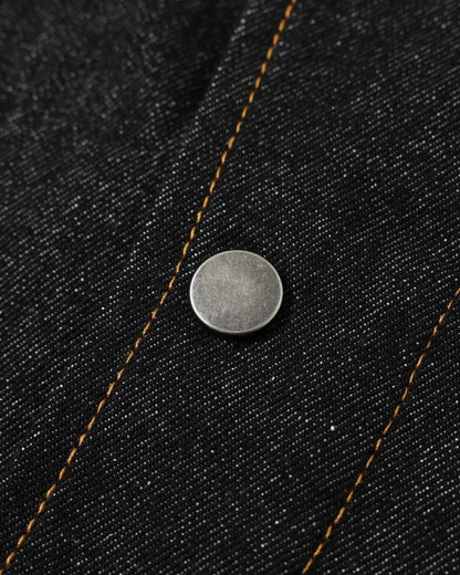 Metal Toggle Raw Denim Jacket | LCDEGO Streetwear