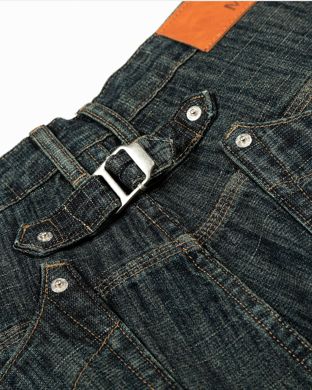 Cinch Back Bamboo Weave Jeans | LCDEGO Streetwear