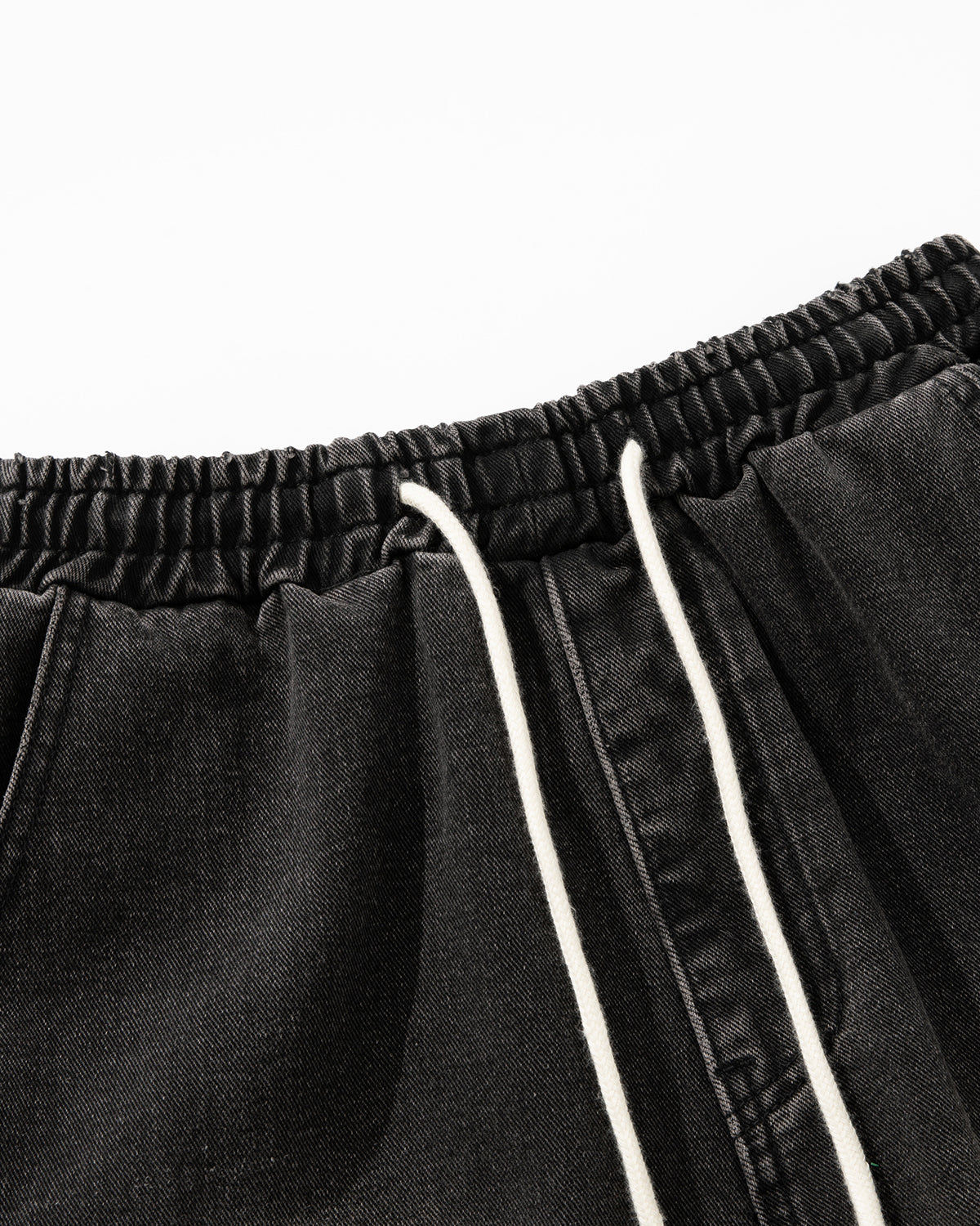 Washed Denim Cargo Shorts with Drawstring | LCDEGO Streetwear