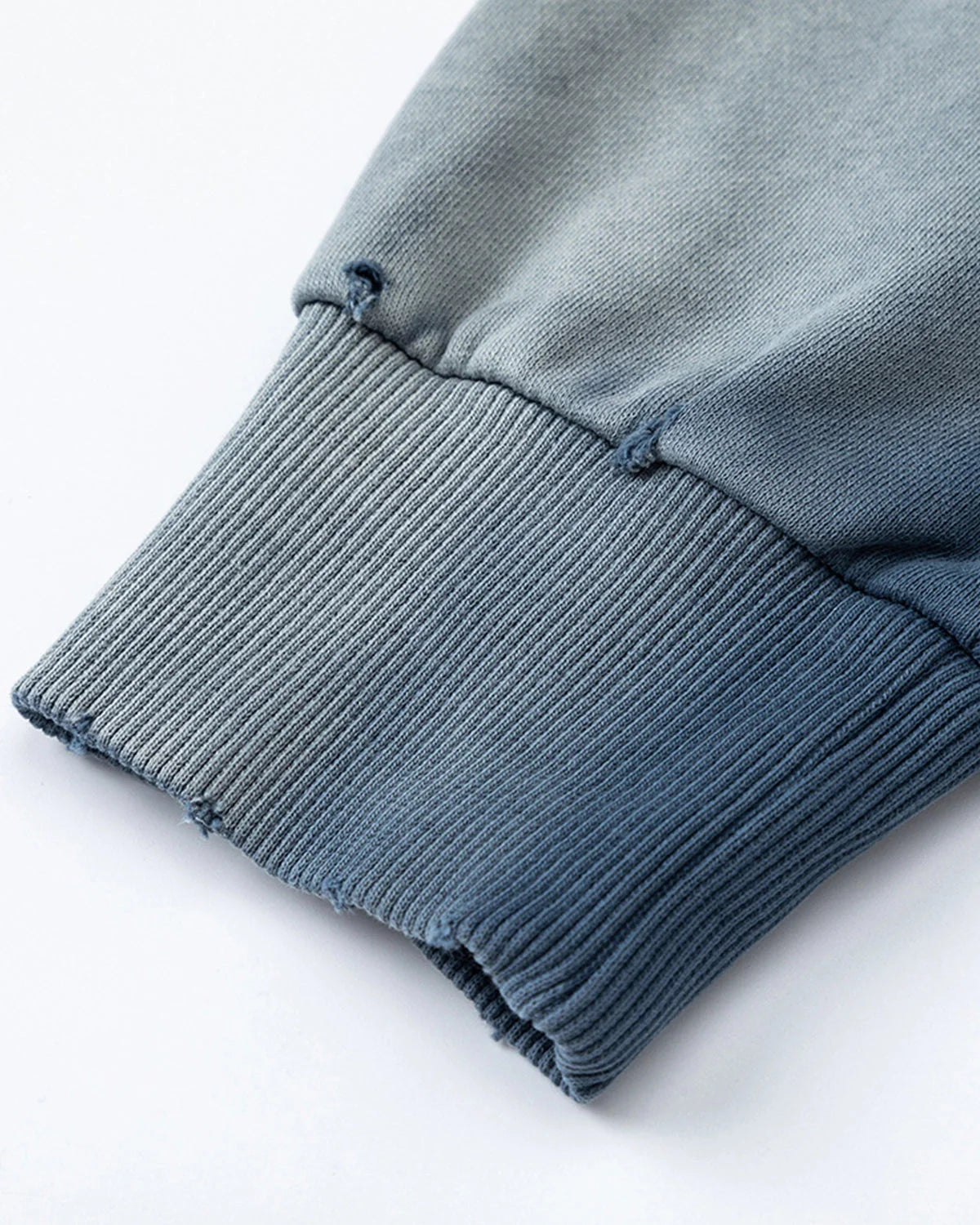 Blue Distressed Acid Wash Zip Up Hoodies | LCDEGO Streetwear