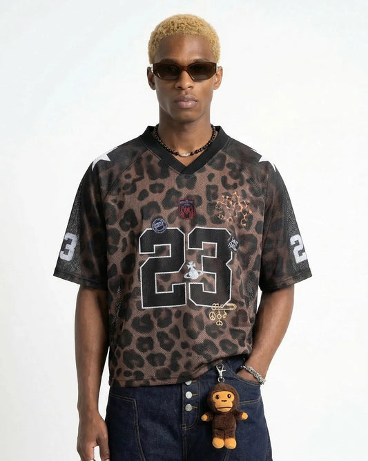 Number 23 Leopard Mesh Jersey | LCDEGO Streetwear