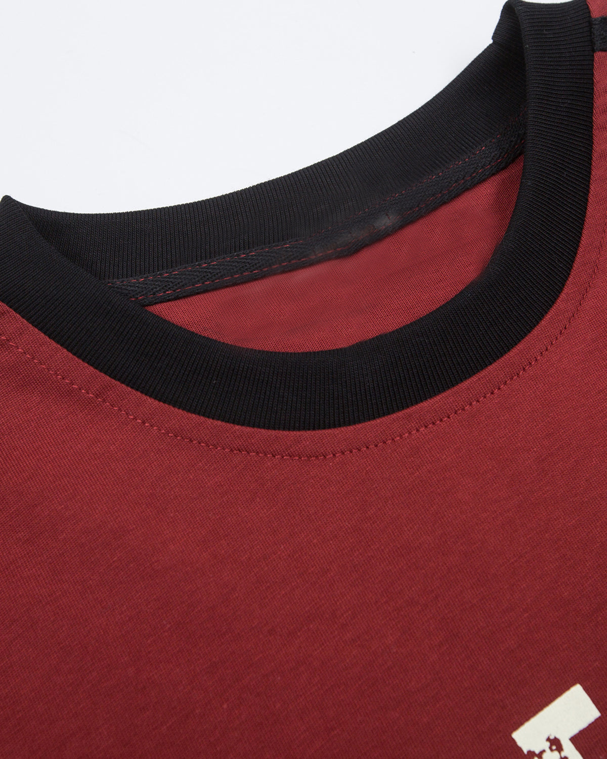 Retro Letter Print Layered Stripe T-Shirt | LCDEGO Streetwear