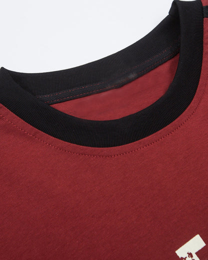 Retro Letter Print Layered Stripe T-Shirt | LCDEGO Streetwear