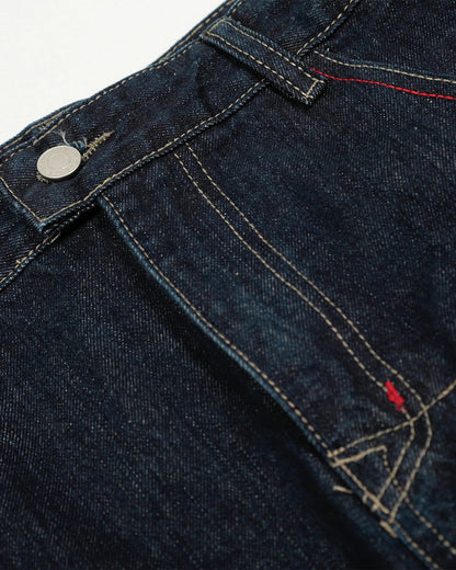 Raw Blue Deconstructed Baggy Jeans | LCDEGO Streetwear