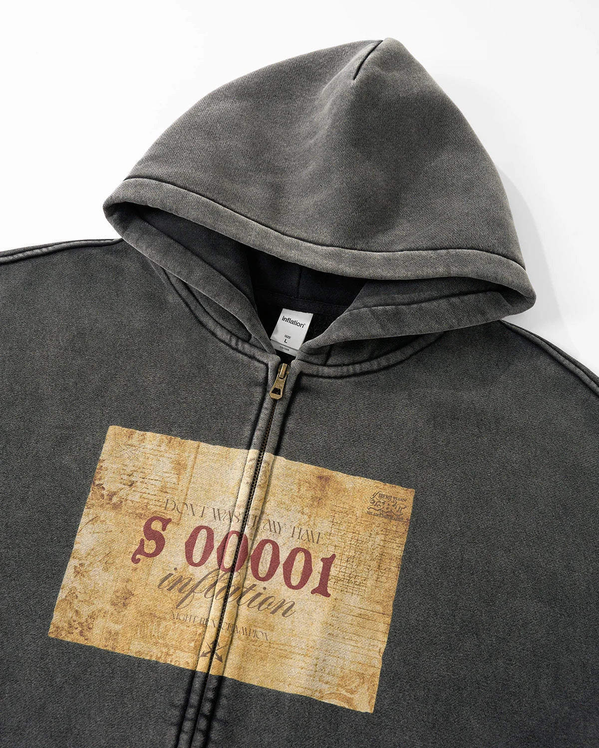 Graphic Acid Wash Zip Up Hoodies | LCDEGO Streetwear