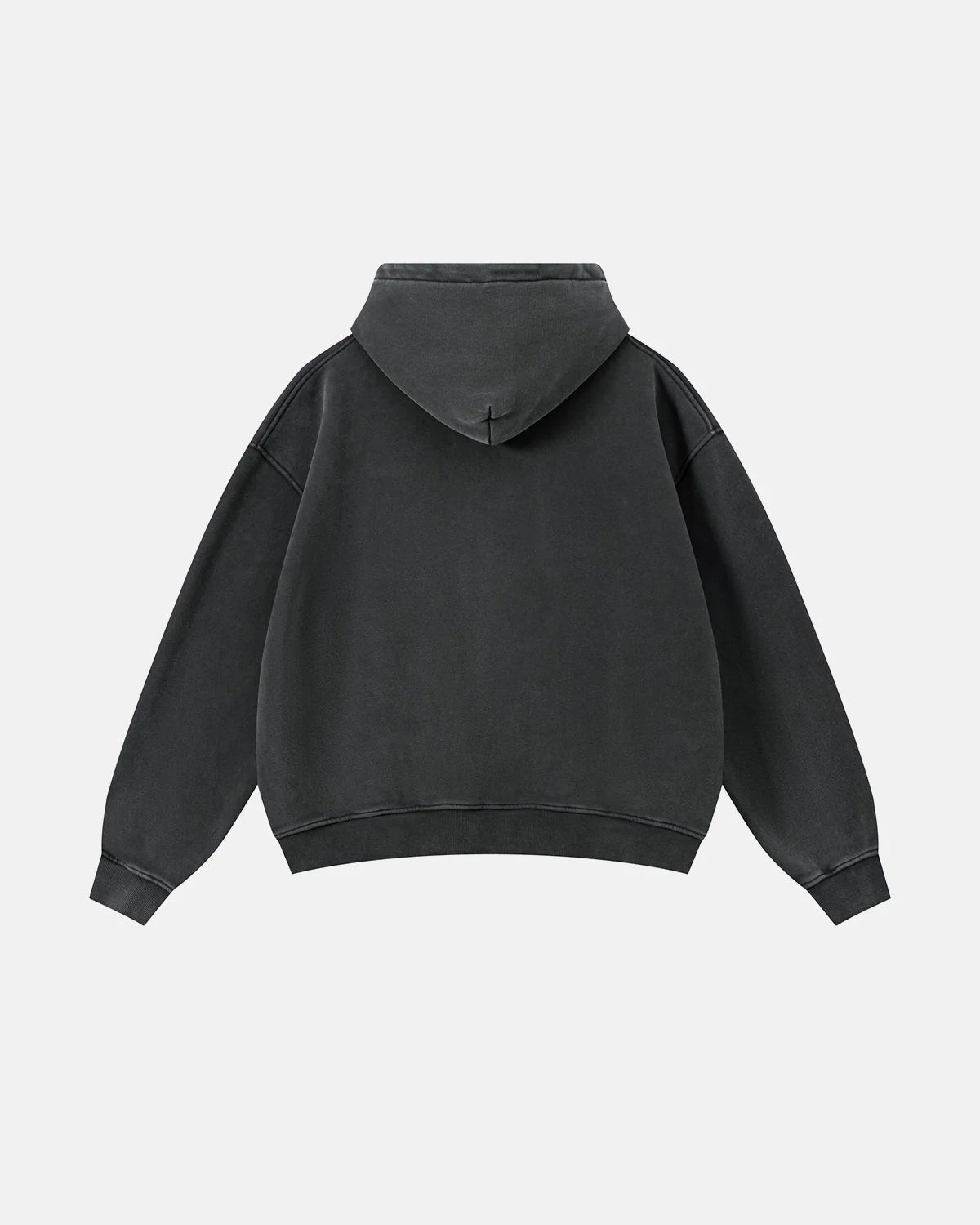 Vintage Washed Fleece Boxy Zip Hoodie | LCDEGO Streetwear