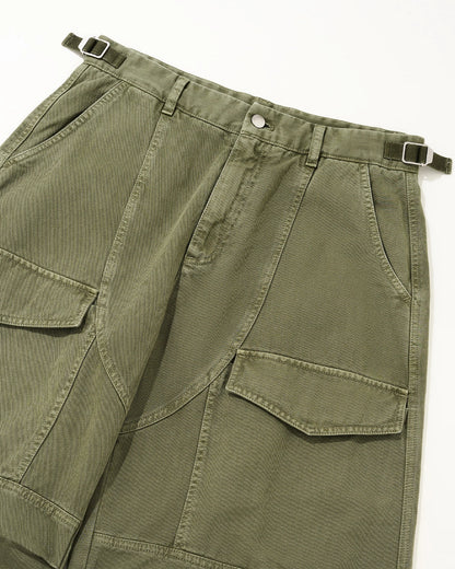 Multi Pockets Garment Washed Cargo Pants | LCDEGO Streetwear