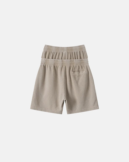 Double Waist Acid Wash Waffle Shorts | LCDEGO Streetwear