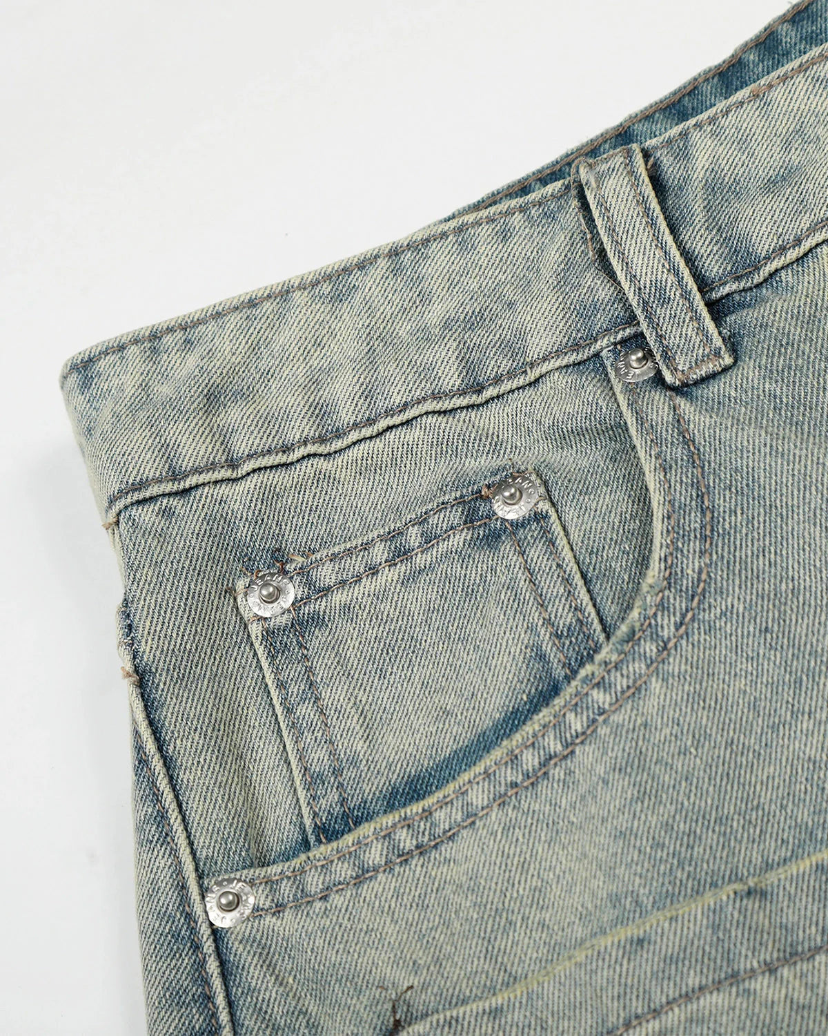 Acid Wash Rhinestone Baggy Jeans | LCDEGO Streetwear