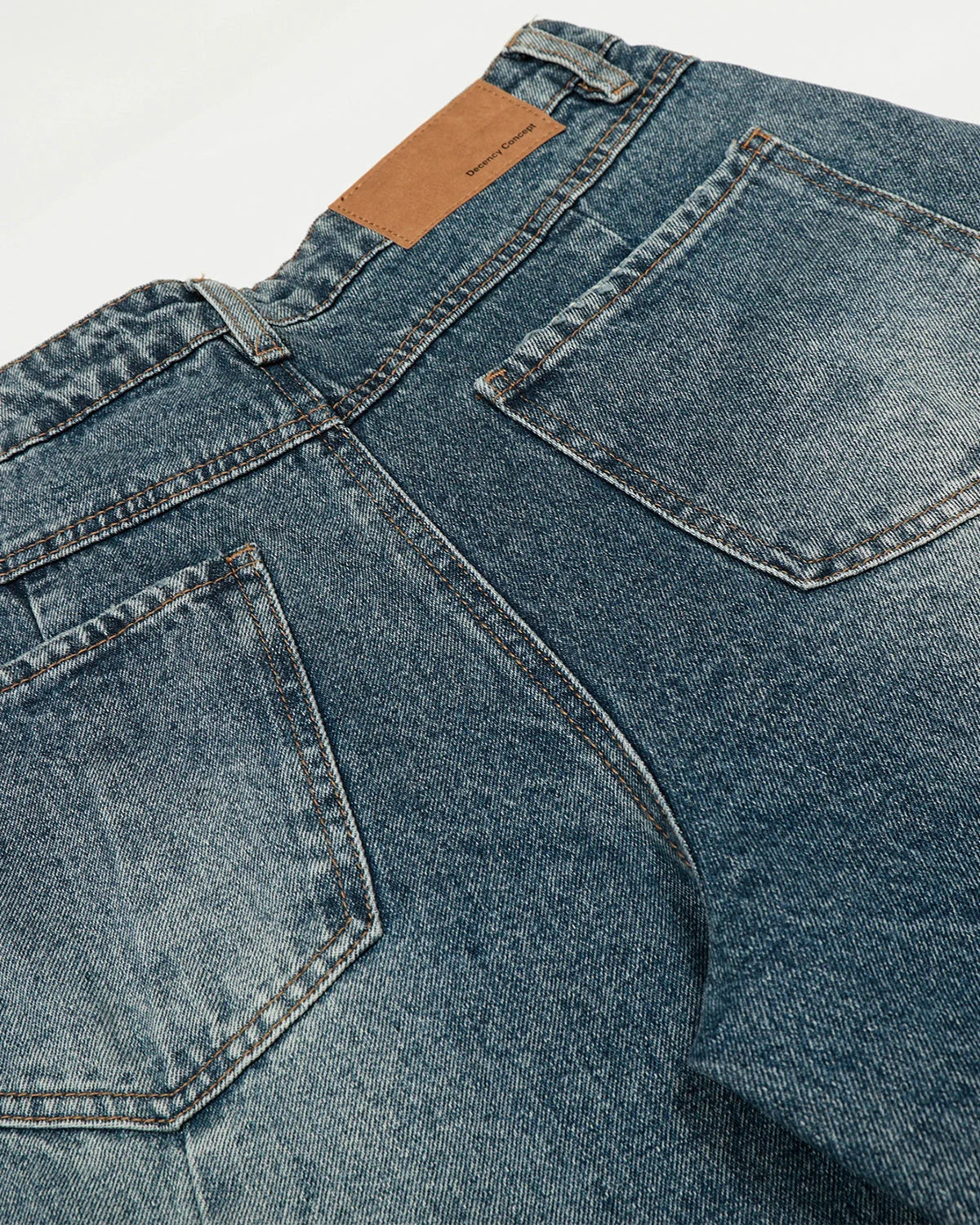 Whisker Acid Washed Barrel Jeans| LCDEGO Streetwear