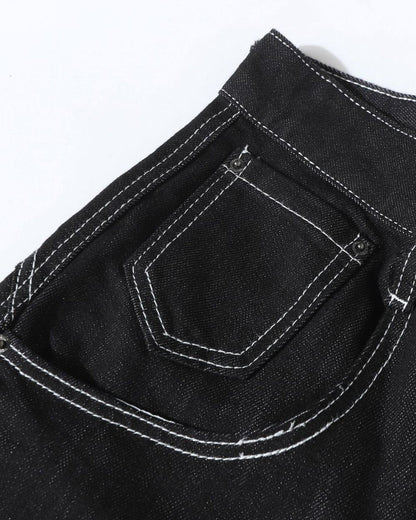 Raw Metal Clasp Baggy Jeans | LCDEGO Streetwear
