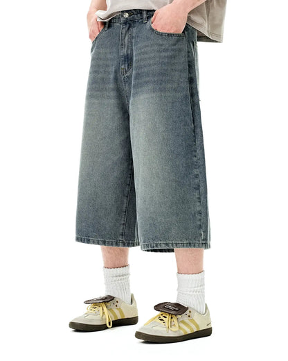 Washed Baggy Longline Jorts | LCDEGO Streetwear