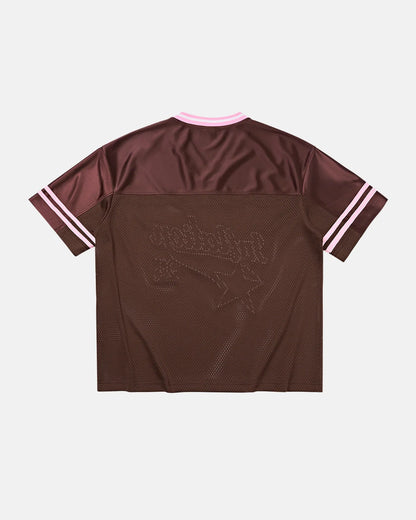 Mesh Patachwork Printing Jersey | LCDEGO Streetwear