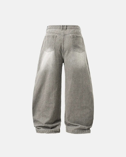 LCDEGO Washed Barrel Baggy Jeans