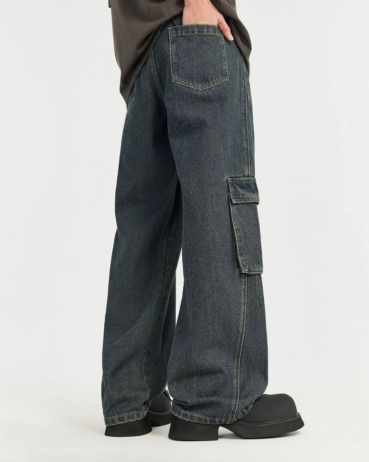 Multi Pockets Cargo Baggy Jeans | LCDEGO Streetwear