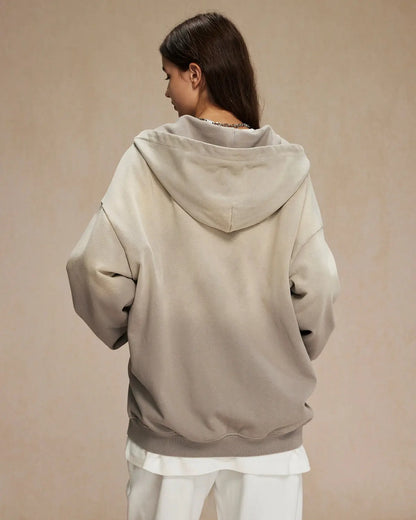 LCDEGO Monkey Wash French Terry Zip Up Hoodies
