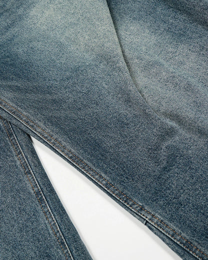 Whisker Acid Washed Barrel Jeans| LCDEGO Streetwear