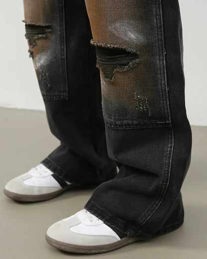 Vintage Ripped Baggy Jeans | LCDEGO Streetwear