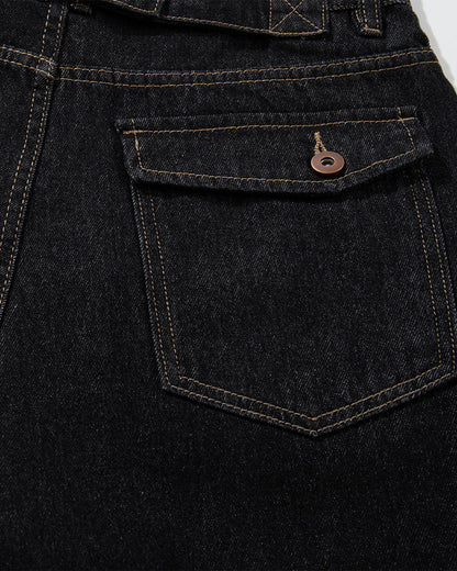 Raw Denim Longline Cargo Jorts | LCDEGO Streetwear