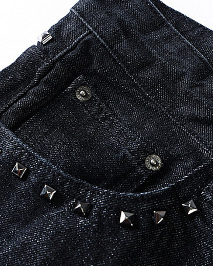 Studded Baggy Bootcut Jeans | LCDEGO Streetwear