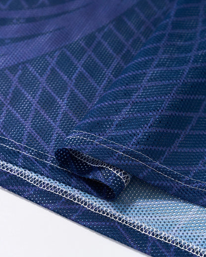 Geometric Pattern Mesh Jersey | LCDEGO Streetwear