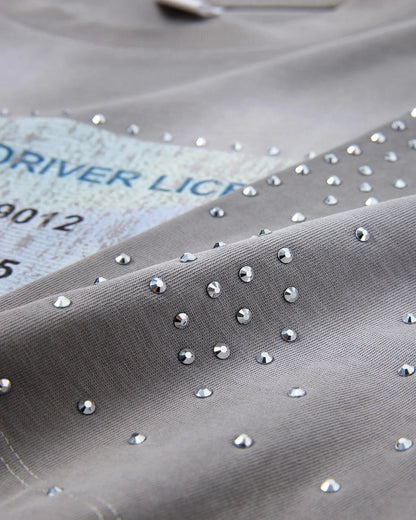 Retro Graphic Studded Washed TShirt | LCDEGO Streetwear