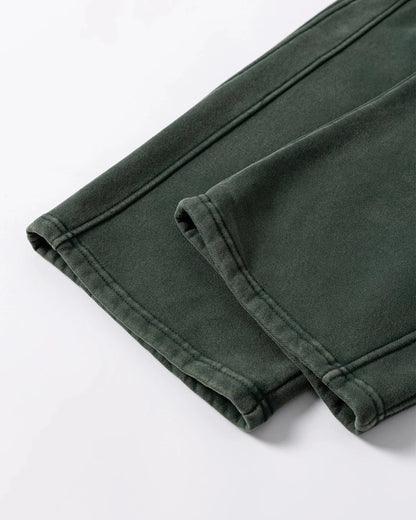 Retro Acid Washed Fleece Straight Leg Joggers | LCDEGO Streetwear