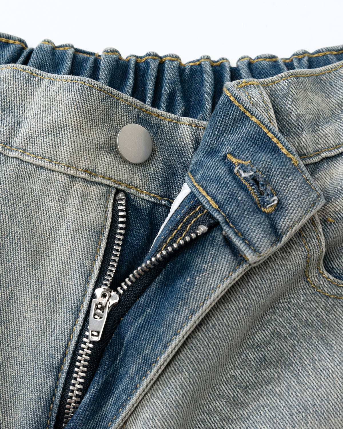 Structured Washed Denim Shorts | LCDEGO Streetwear
