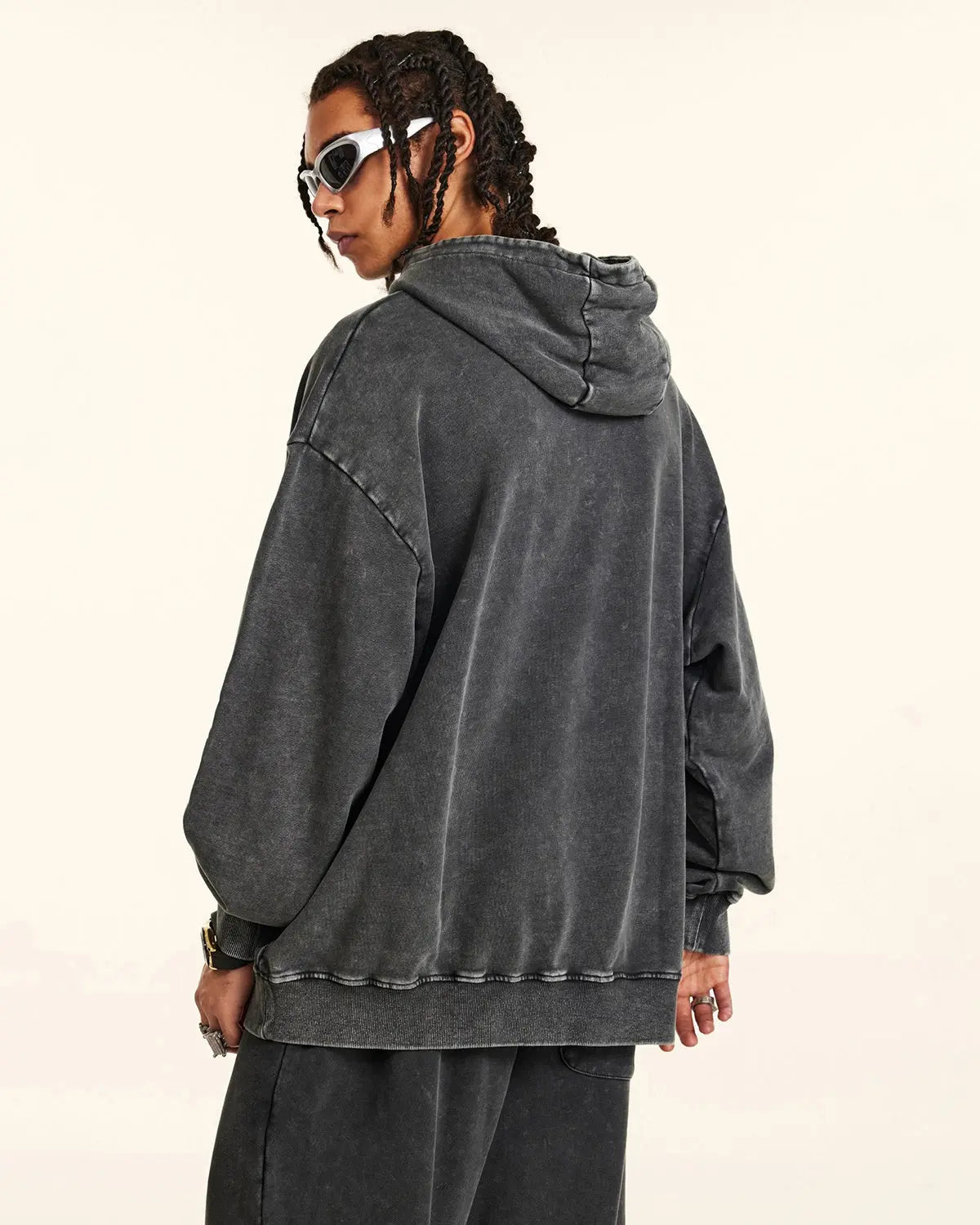Acid Washed French Terry Hoodies | LCDEGO Streetwear